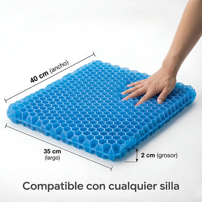 Almohadon de Gel Ergonómico — Eliminá el dolor de espalda y coxis en semanas